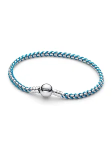 (image for) Pandora Blue Cord Snake Chain Bracelet - 593816C01