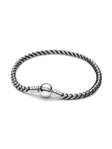 (image for) Pandora Black Cord Box Chain Bracelet - 593816C02