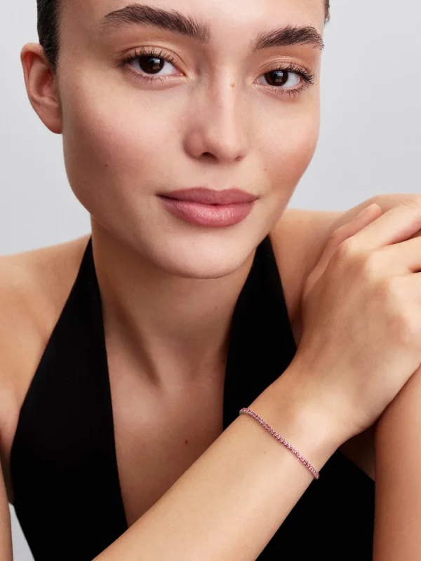 (image for) Pandora Pink Small Tennis Bracelet - 593927C02 - View 3
