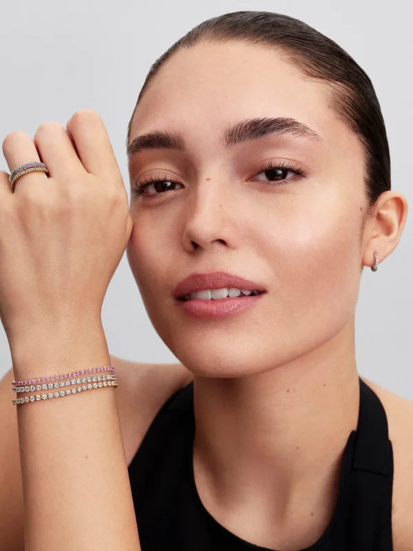 (image for) Pandora Pink Small Tennis Bracelet - 593927C02 - View 5