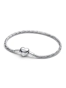 (image for) Pandora Heart Clasp Faceted Snake Chain Bracelet - 594236C00