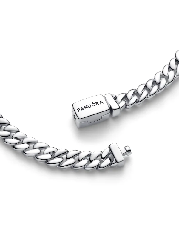 (image for) Cuban Chain PANDORA Bracelet 594367C00 Sterling Silver - View 3