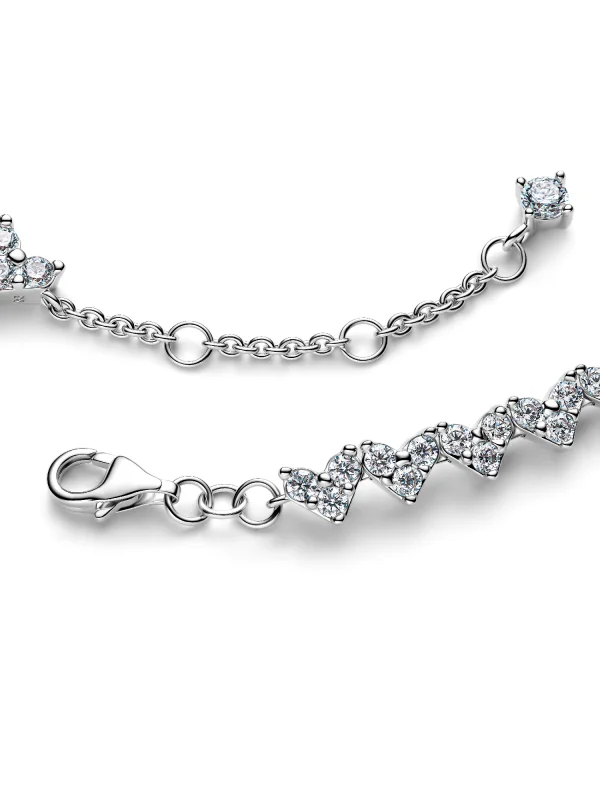 (image for) Pandora Triple Stone Heart Bracelet - 594390C01 - View 3