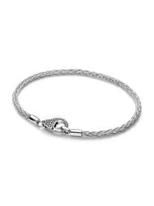 (image for) Pandora Pavé Clasp Foxtail Chain Charm Bracelet - 594462C01