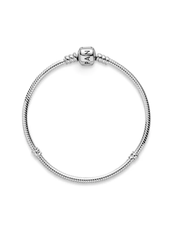 (image for) Pandora Moments Barrel Clasp Snake Chain Bracelet - 594593C00 - View 4