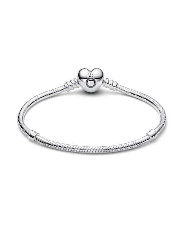 (image for) Pandora Moments Heart & Snake Chain Bracelet - 594594C00 - View 4