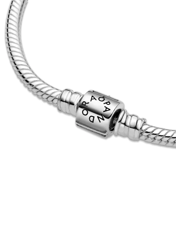 (image for) Pandora Moments Barrel Clasp Snake Chain Bracelet - 594596C00 - View 5