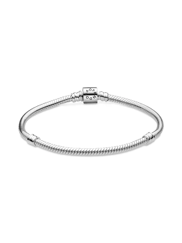 (image for) Pandora Moments Barrel Clasp Snake Chain Bracelet - 594596C00 - View 6