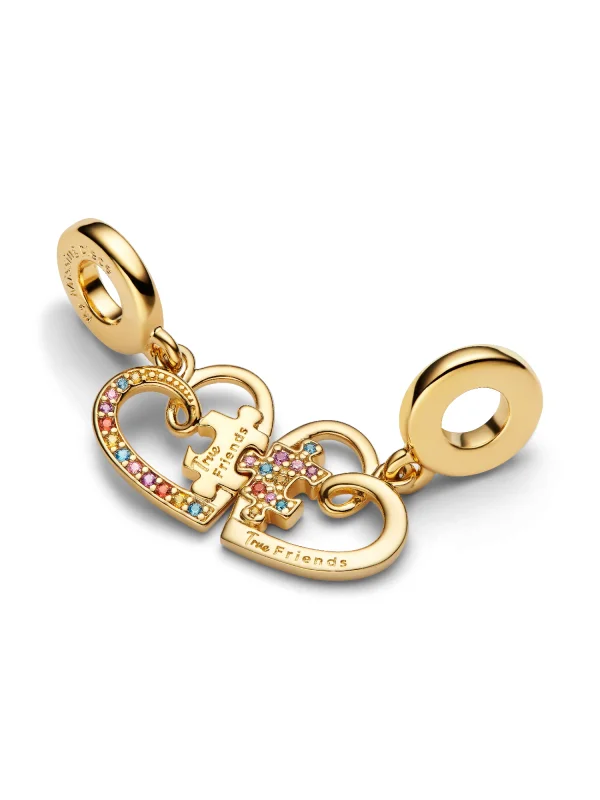 (image for) Pandora Splittable Puzzle Piece Hearts Dangle Charm - 762239C01 - View 5
