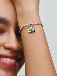 (image for) PANDORA Avocado Charm 763405C01 | Double Dangle Charm