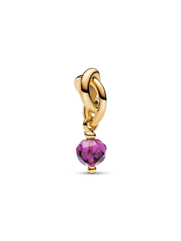 (image for) Pandora Faceted Purple Eternity Circle Dangle Charm - 763462C02 - View 2