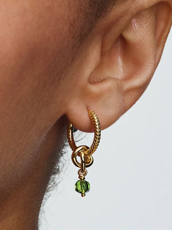 (image for) Pandora Faceted Spring Green Eternity Circle Dangle Charm - 763462C08 - View 2