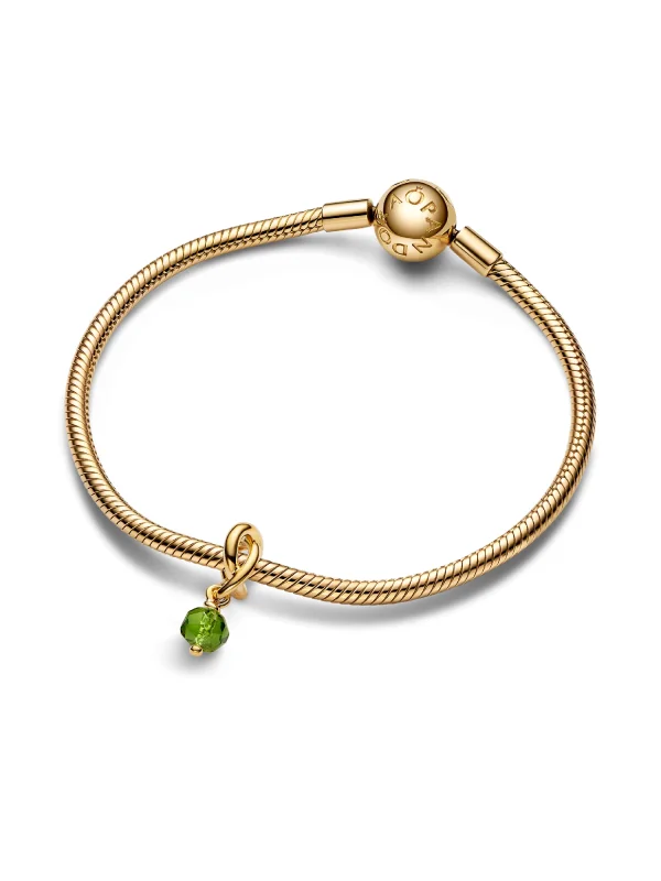 (image for) Pandora Faceted Spring Green Eternity Circle Dangle Charm - 763462C08 - View 5