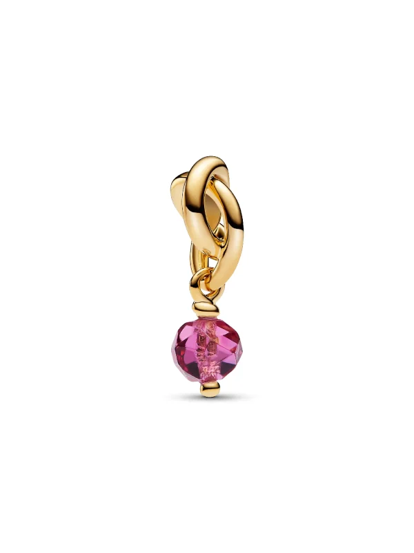 (image for) Pandora Faceted Pink Eternity Circle Dangle Charm - 763462C10 - View 2