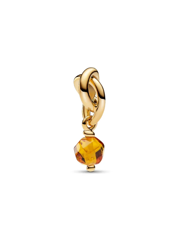 (image for) Pandora Faceted Honey Eternity Circle Dangle Charm - 763462C11 - View 2