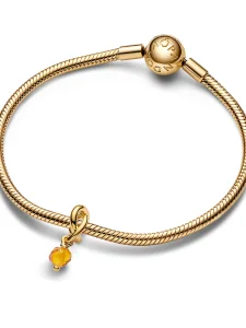 (image for) Pandora Faceted Honey Eternity Circle Dangle Charm - 763462C11