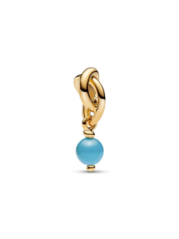 (image for) Pandora Turquoise Blue Eternity Circle Dangle Charm - 763462C12 - View 2