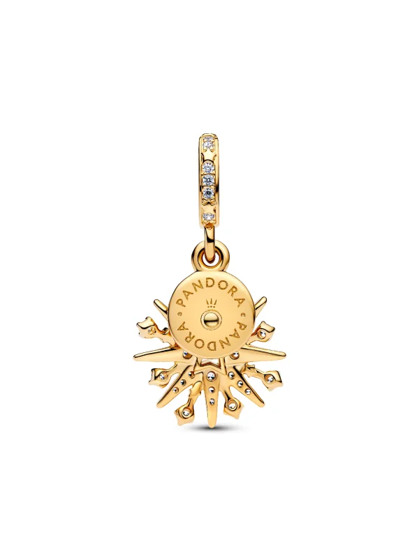 (image for) Pandora Sparkling Firework Double Dangle Charm - 763512C01 - View 4