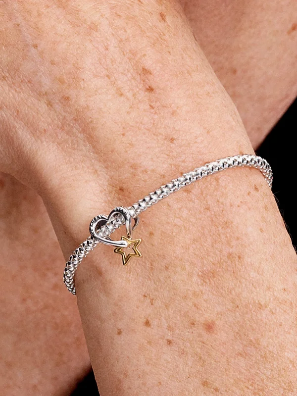 (image for) Pandora Lucky Star & Heart Charm - 763513C00 - View 2