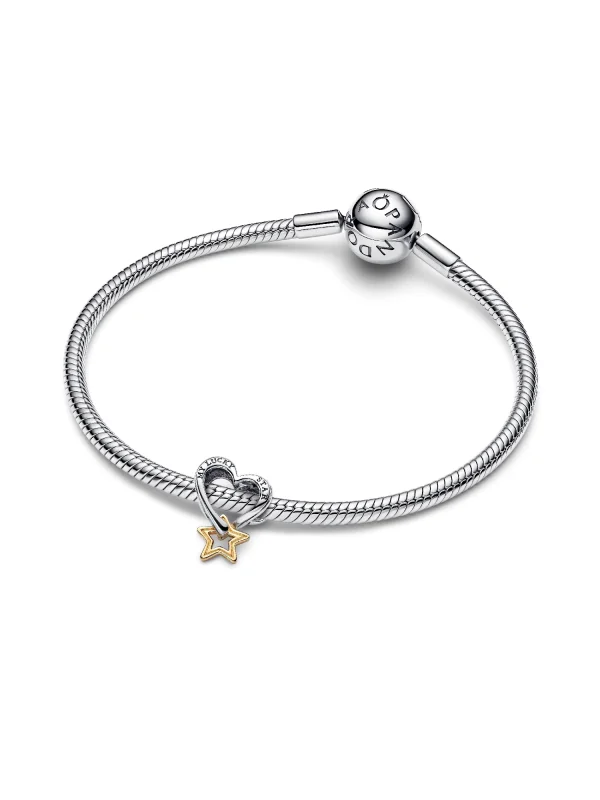 (image for) Pandora Lucky Star & Heart Charm - 763513C00 - View 4