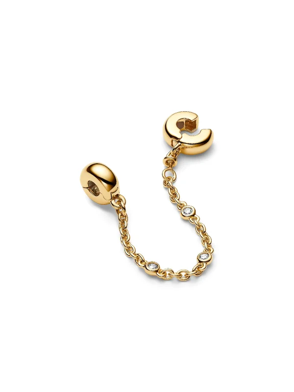 (image for) Pandora Triple Clear Stone Safety Chain - 763515C01 - View 4