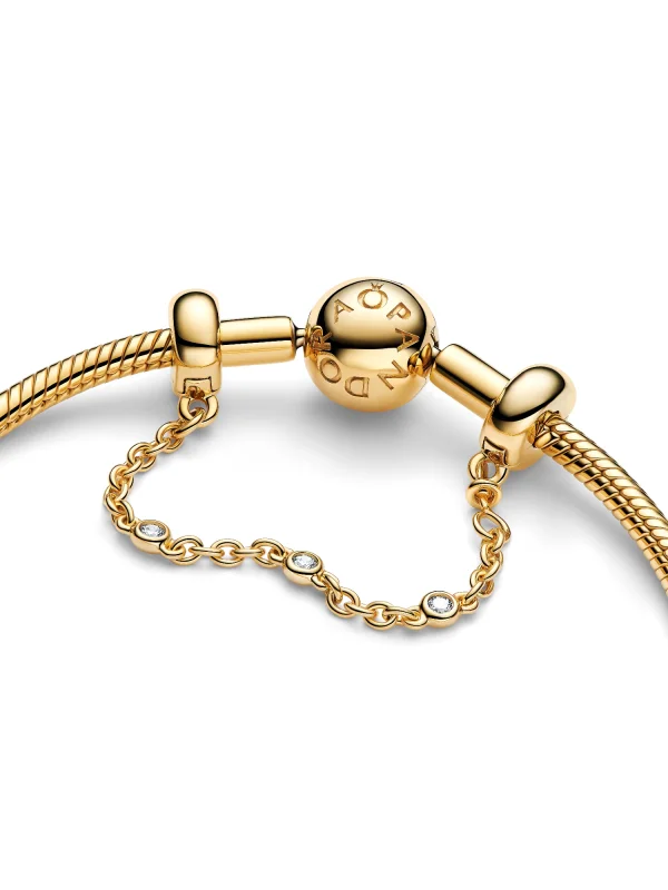 (image for) Pandora Triple Clear Stone Safety Chain - 763515C01 - View 5