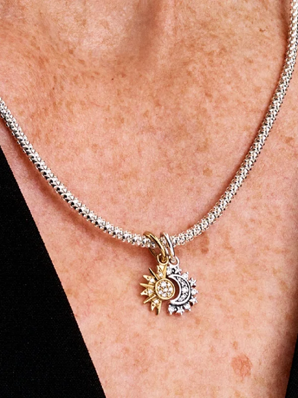 (image for) PANDORA Moon and Sun Charm 763585C01 | 14k Gold Plating - View 2