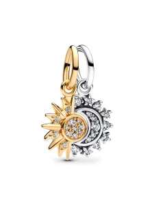 (image for) PANDORA Moon and Sun Charm 763585C01 | 14k Gold Plating