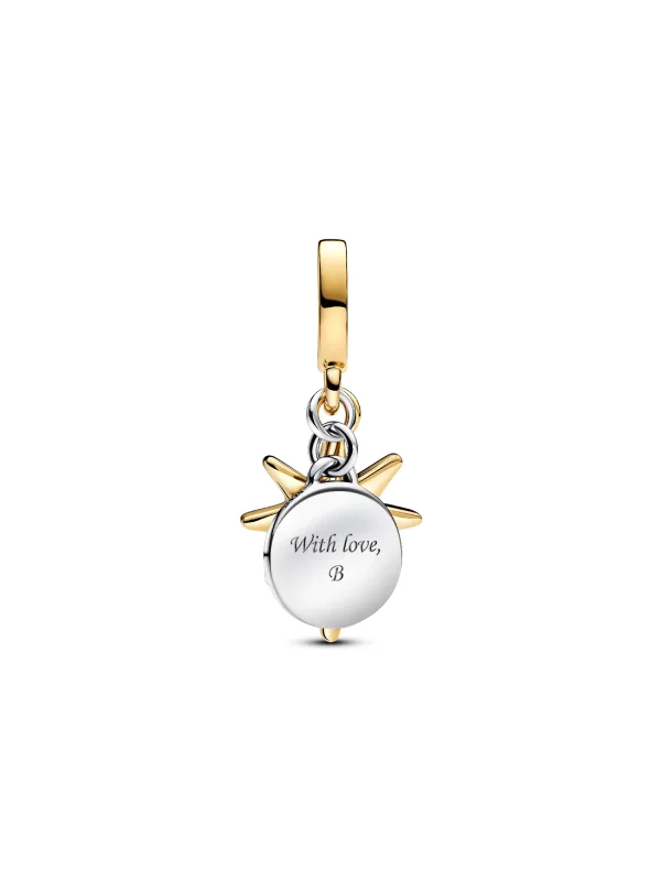 (image for) Pandora Engravable North Star Lab-grown Diamond Dangle Charm - 763588C01 - View 4