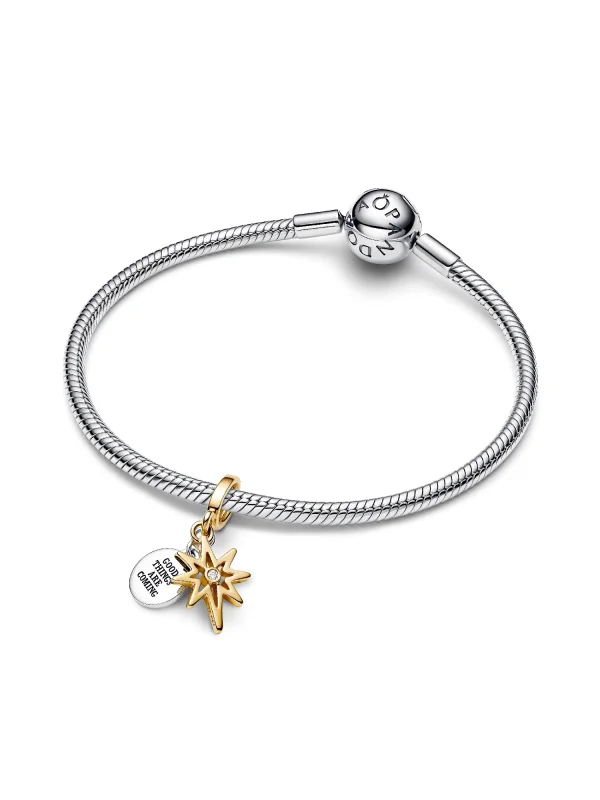 (image for) Pandora Engravable North Star Lab-grown Diamond Dangle Charm - 763588C01 - View 7