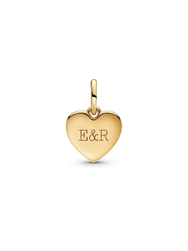 (image for) Pandora Engravable Love Heart Dangle Charm - 763604C01 - View 4