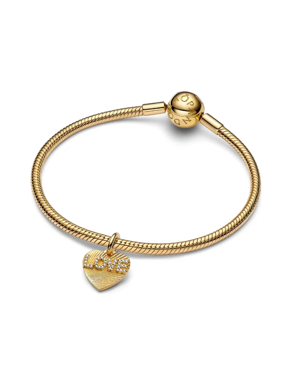 (image for) Pandora Engravable Love Heart Dangle Charm - 763604C01 - View 7