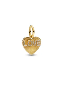 (image for) Pandora Engravable Love Heart Dangle Charm - 763604C01