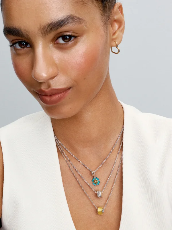 (image for) Pandora 2025 Four Leaf Clover Lab-Grown Diamond Dangle Charm - 763624C01 - View 5