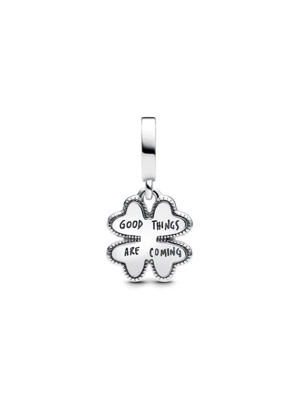 (image for) Pandora 2025 Four Leaf Clover Lab-Grown Diamond Dangle Charm - 763624C01 - View 6