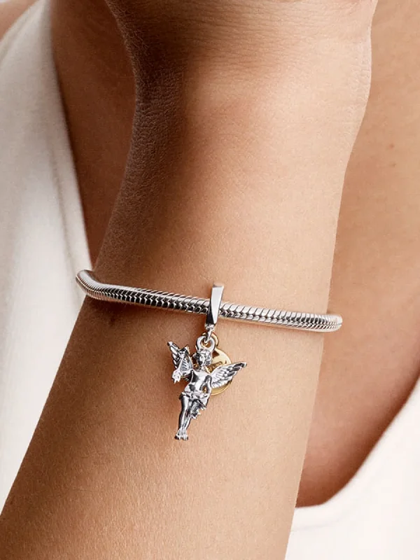 (image for) PANDORA Cupid Charm 763663C00 Sterling Silver & Gold - View 2