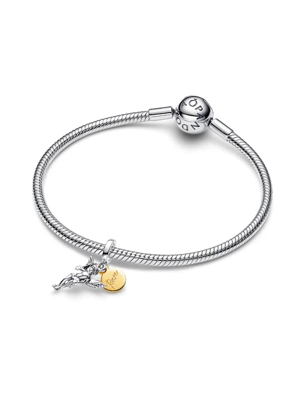 (image for) PANDORA Cupid Charm 763663C00 Sterling Silver & Gold - View 6