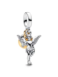 (image for) PANDORA Cupid Charm 763663C00 Sterling Silver & Gold