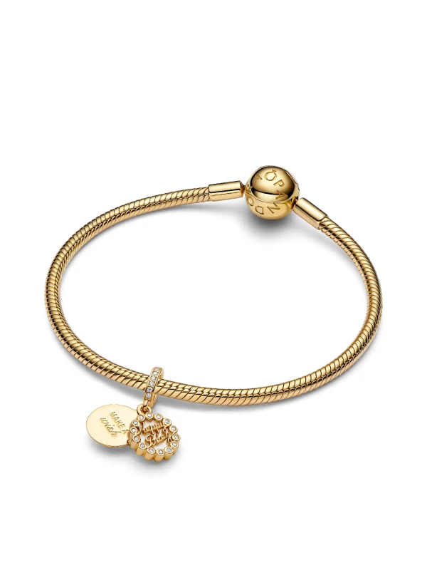 (image for) Happy Birthday Cake Charm PANDORA 763787C01 | 14k Gold… - View 3