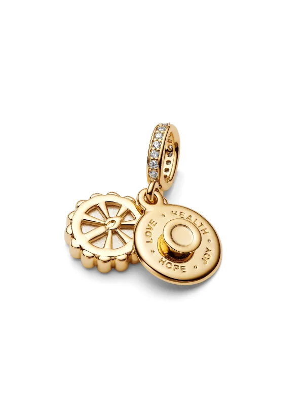 (image for) Happy Birthday Cake Charm PANDORA 763787C01 | 14k Gold… - View 6