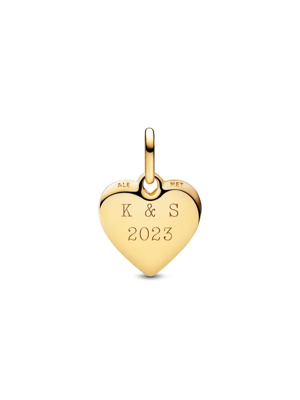 (image for) Pandora Engravable Heart Medallion Charm - 763824C00 - View 4