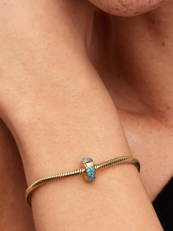 (image for) Pandora Aqua Blue Clip Charm - 763902C01 - View 2