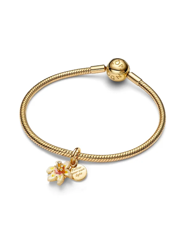 (image for) PANDORA Tangled Flower Charm 764020C01 Glow-in-the-dark - View 3