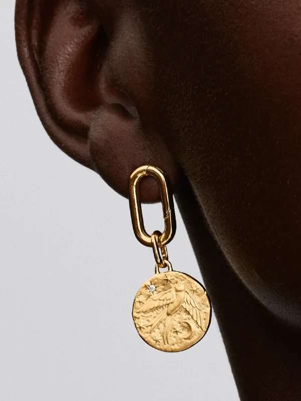 (image for) PANDORA Swallow Charm 764082C01 | 14k Gold-Plated Medallion - View 2