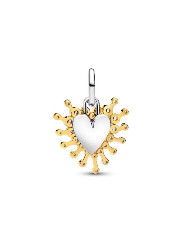 (image for) Pandora Radiant Heart Double Dangle Charm - 764141C01 - View 4