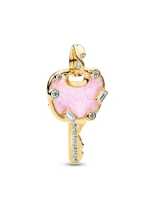(image for) Pandora Opalescent Pink Love Key Large Dangle Charm - 764349C01
