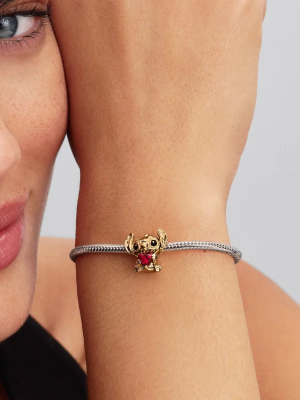 (image for) Pandora Disney Stitch Heart Charm - 764375C01 - View 2