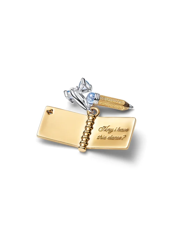(image for) Pandora Bridgerton Dance Card & Pencil Dangle Charm - 764383C01 - View 4