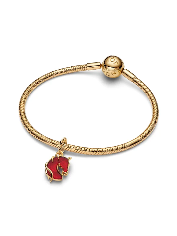 (image for) Pandora Red Fire Horse Murano Glass Dangle Charm - 764431C01 - View 5