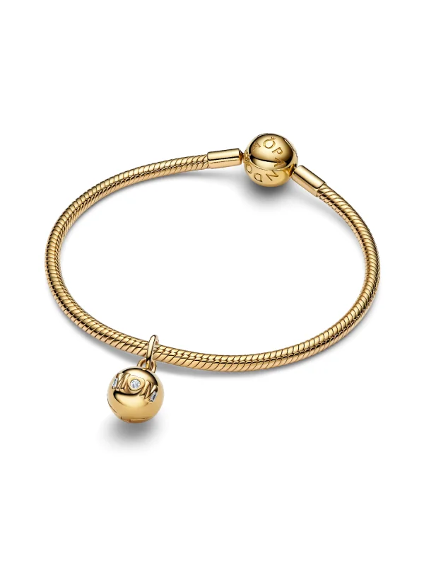 (image for) PANDORA clasp charm 764457C01 Mom Ball Charm in 14k Gold… - View 3